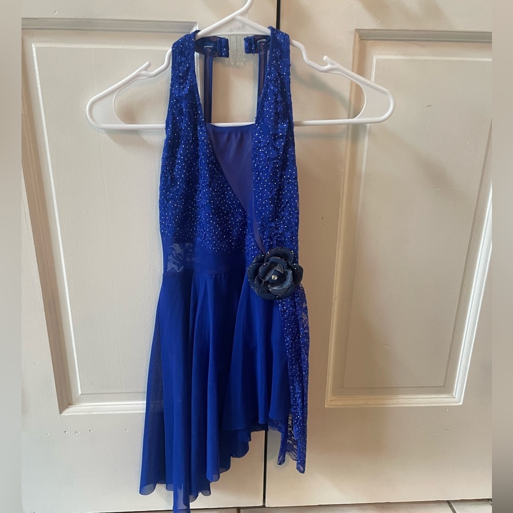 Elegant Blue Kids Dance Costume